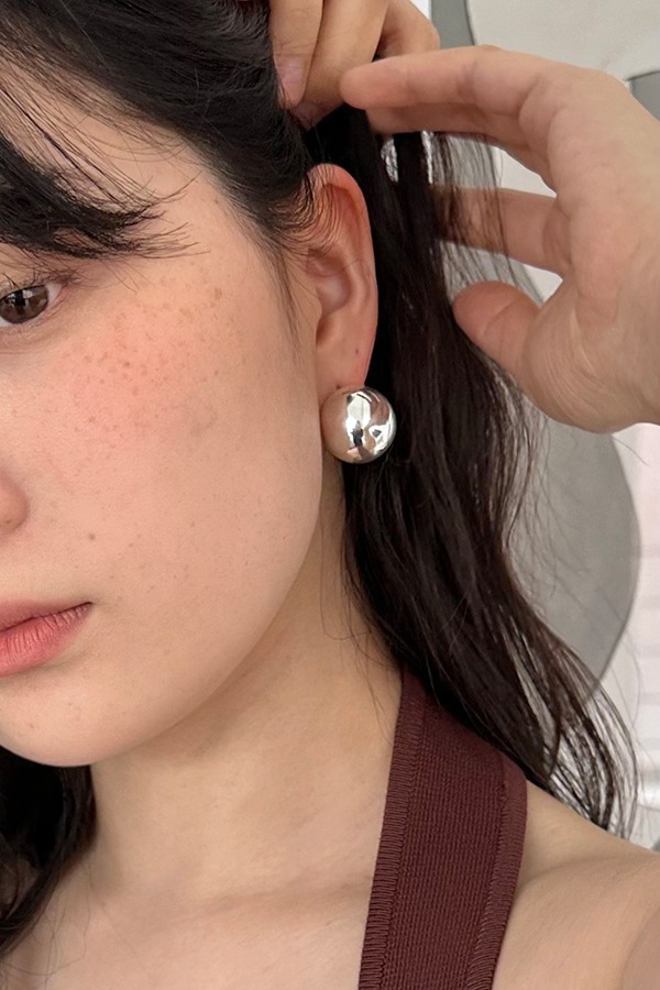 [silver925] big ball earring (XL)