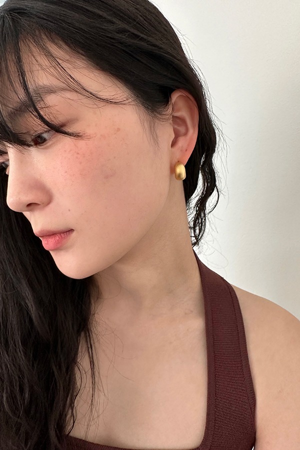 [silver925] smooth matt earring (2color)